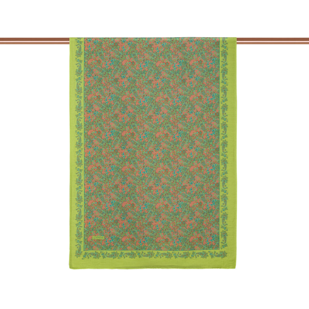 Sarı Yeşil Mezopotamya Model 06 Desenli Tensel Şal