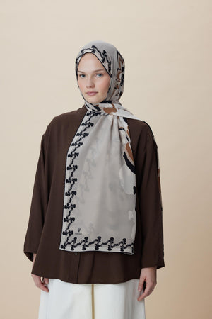 Seda Krep İpek Şal 70x190 Cm - Bej