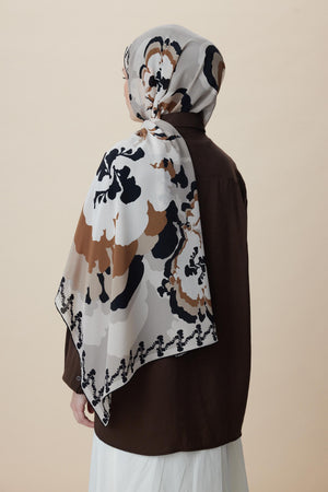 Seda Krep İpek Şal 70x190 Cm - Bej