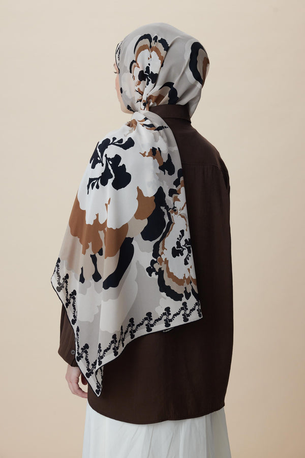 Seda Krep İpek Şal 70x190 Cm - Bej