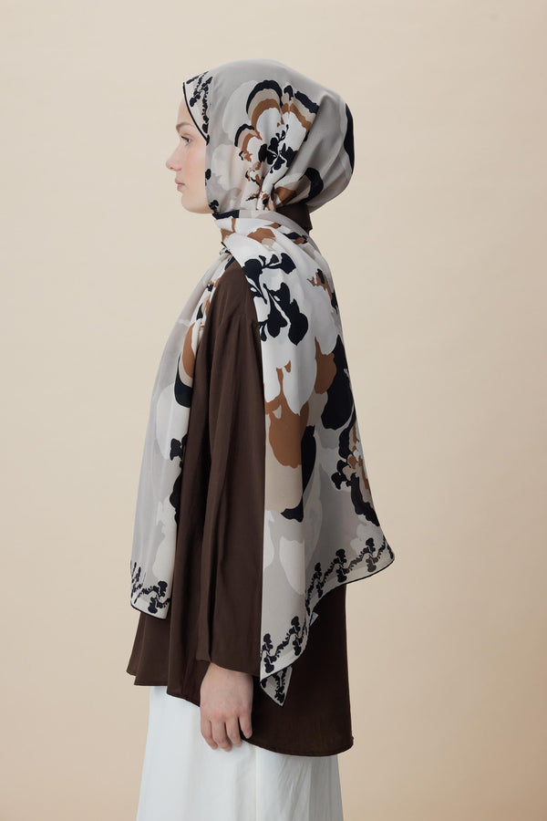 Seda Krep İpek Şal 70x190 Cm - Bej