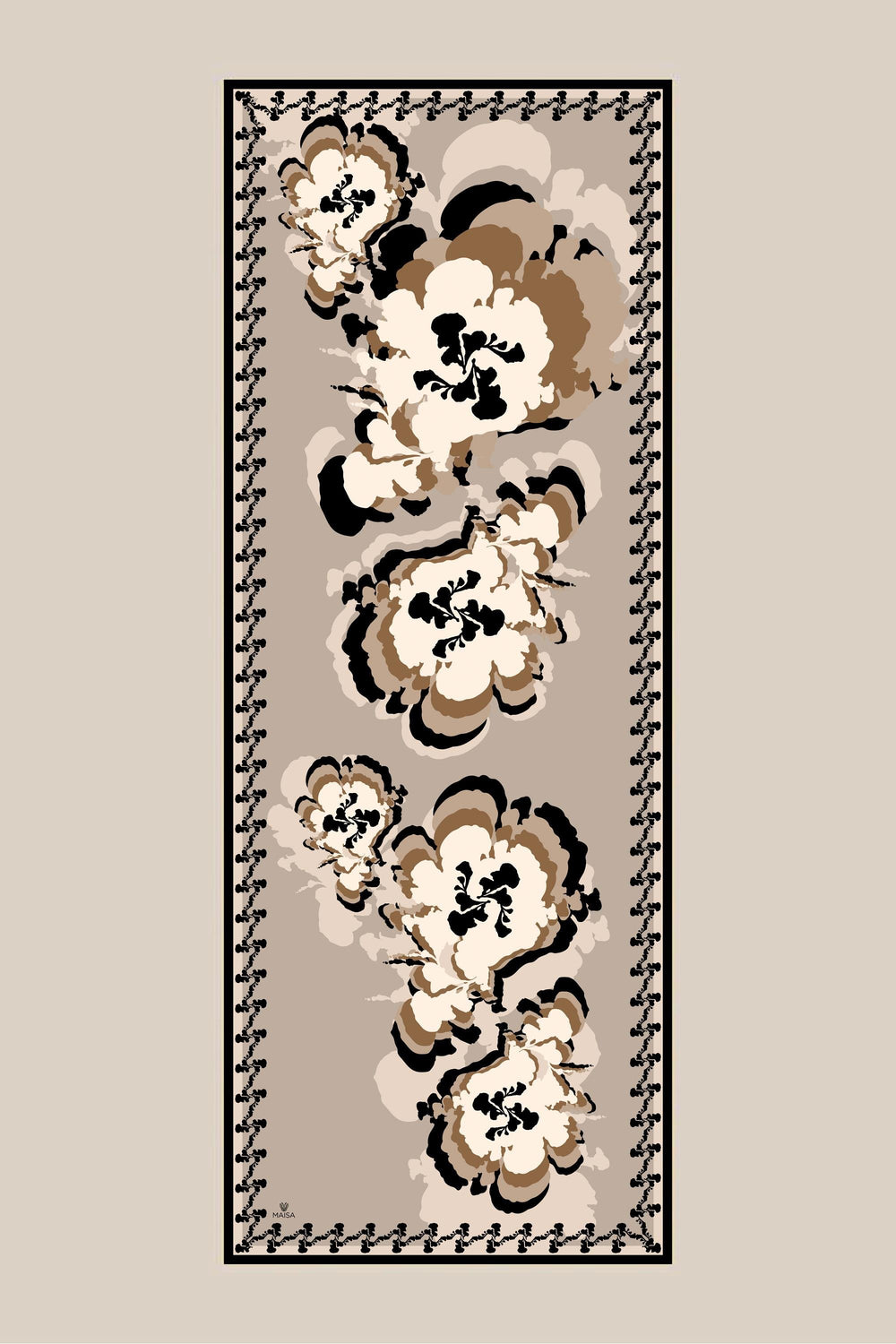 Seda Krep İpek Şal 70x190 Cm - Bej