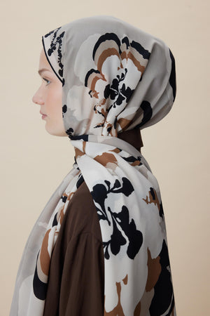 Seda Krep İpek Şal 70x190 Cm - Bej