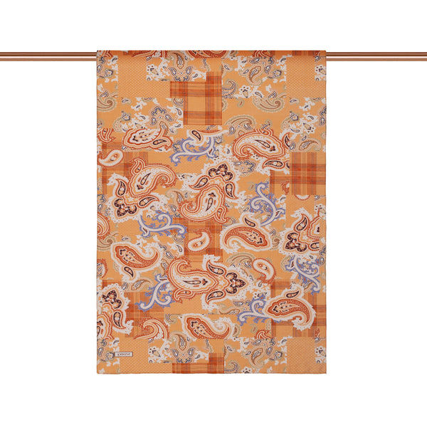 Şeftali Patcwork Desenli Tensel Şal