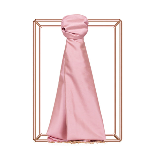Şeker Pembe Düz İpek Şal