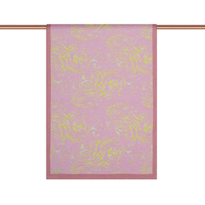 Şeker Pembe Sarı Esinti Desenli Tensel Şal
