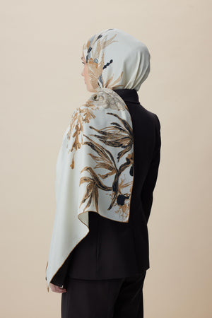 Sitare Pamuk İpek Şal 70x190 Cm - Bej