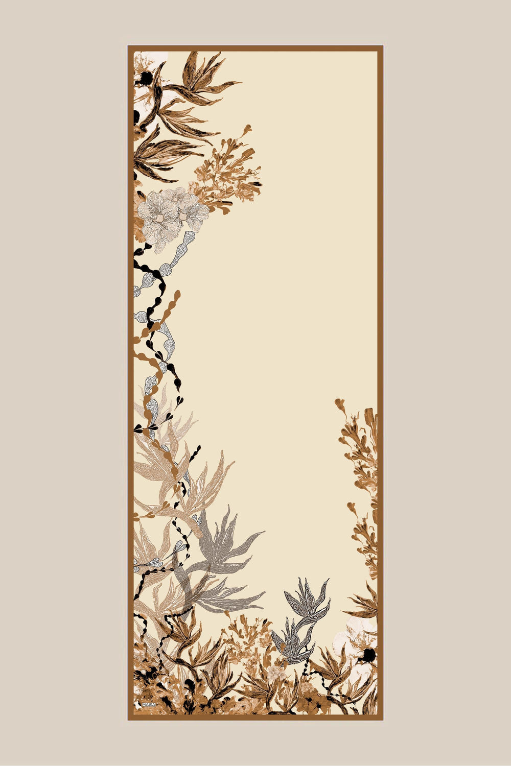 Sitare Pamuk İpek Şal 70x190 Cm - Bej