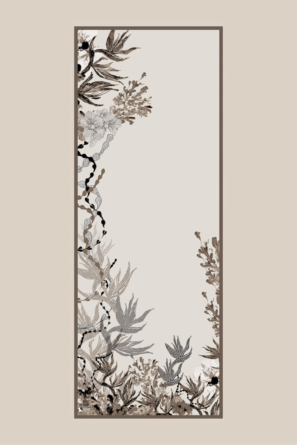 Sitare Pamuk İpek Şal 70x190 Cm - Taş