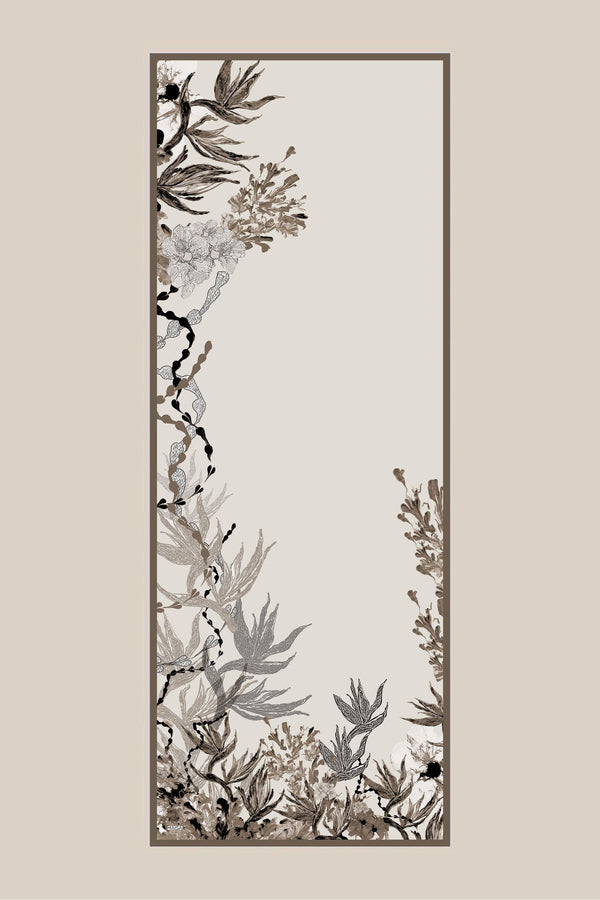 Sitare Pamuk İpek Şal 70x190 Cm - Taş