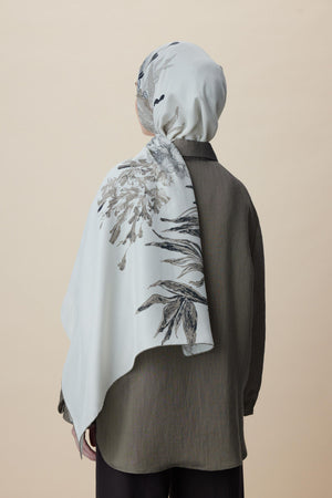 Sitare Pamuk İpek Şal 70x190 Cm - Taş