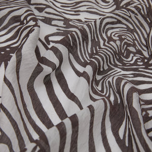 Siyah Beyaz Zebra Desenli Tensel Şal