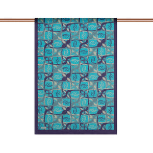 Turkuaz Mavi Mono Döngü Tensel Şal