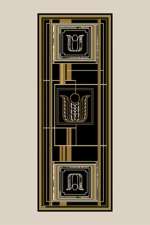 Vira Krep İpek Şal 70x190 Cm - Gold