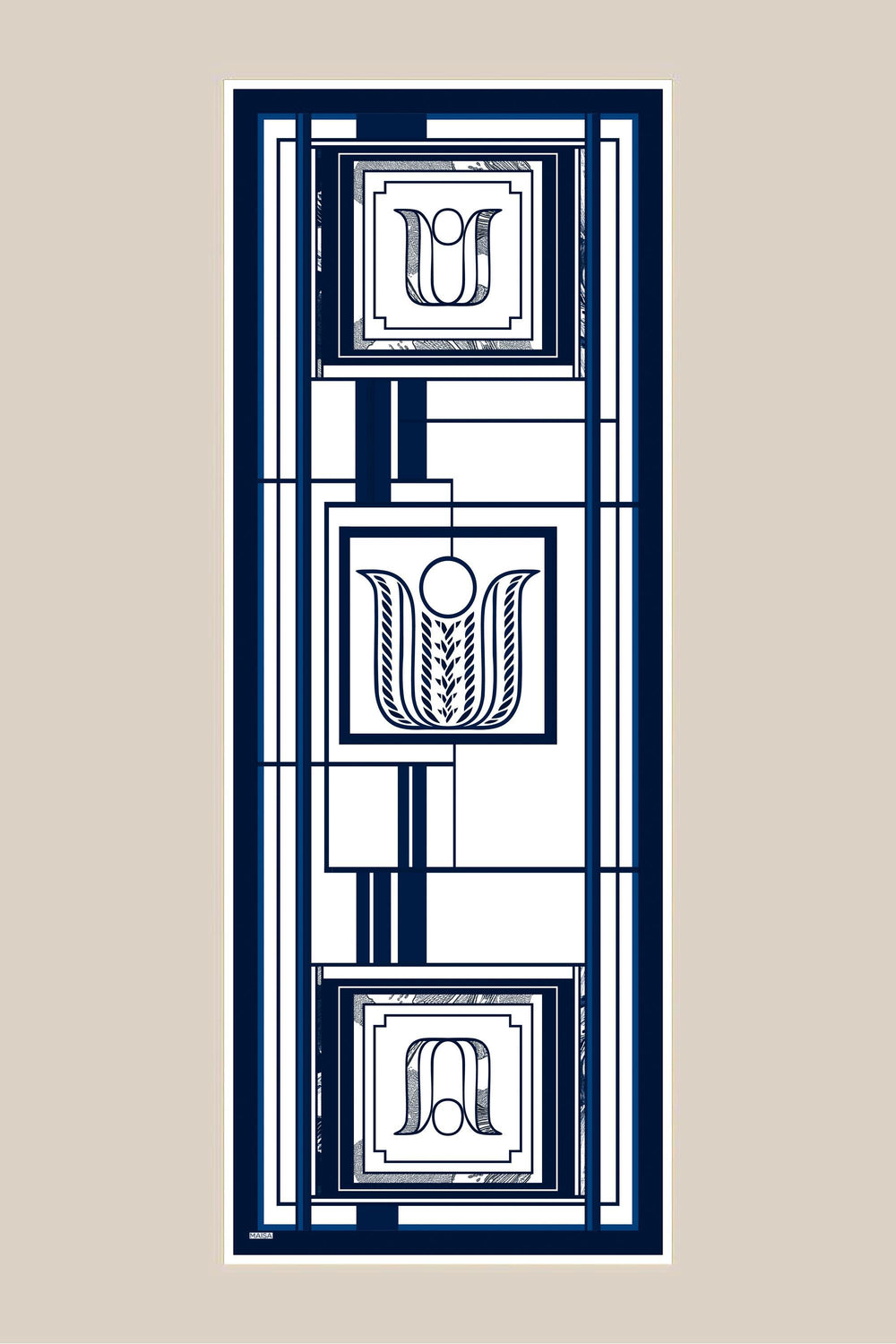 Vira Krep İpek Şal 70x190 Cm - Mavi
