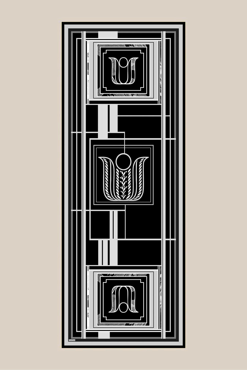 Vira Krep İpek Şal 70x190 Cm - Siyah