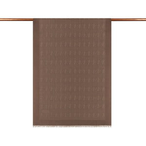 Vizon İE Monogram Pamuk İpek Şal