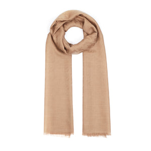 Vizon Kaz Ayağı Desenli Yün İpek Şal