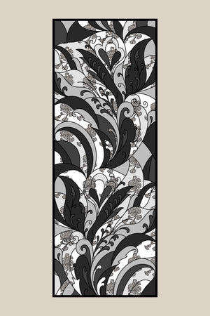 Yosun Pamuk İpek Şal 70x190 Cm - Siyah