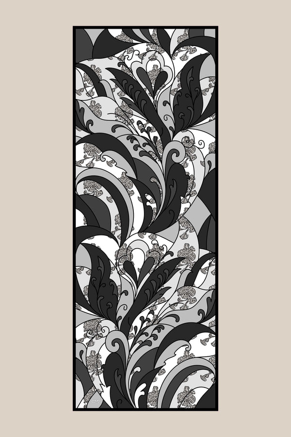 Yosun Pamuk İpek Şal 70x190 Cm - Siyah